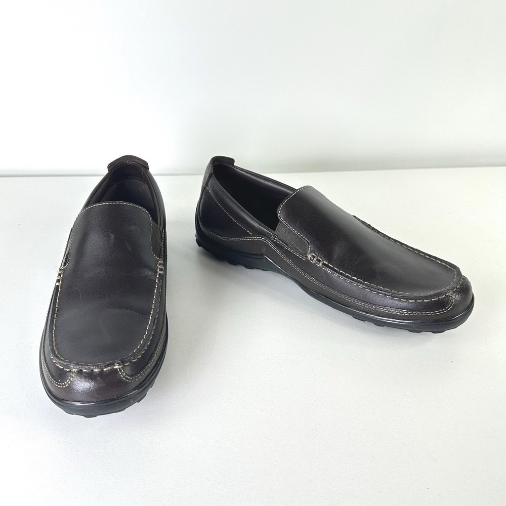 Cole Haan Driving Loafers Shoes Brown Leather CO4059 Slip‎ On Moccasins Mens 8.5